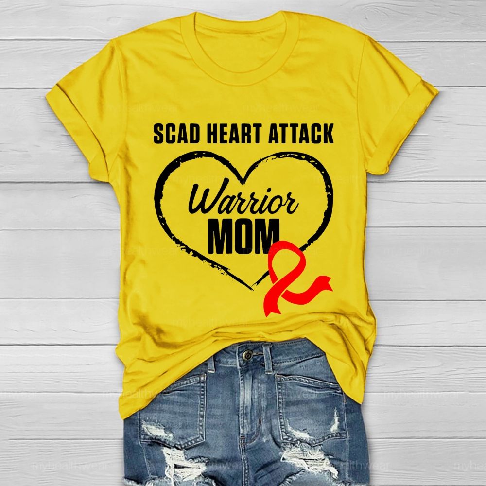 Personalized Scad Heart Attack Warrior Mom Healthwear T-shirt