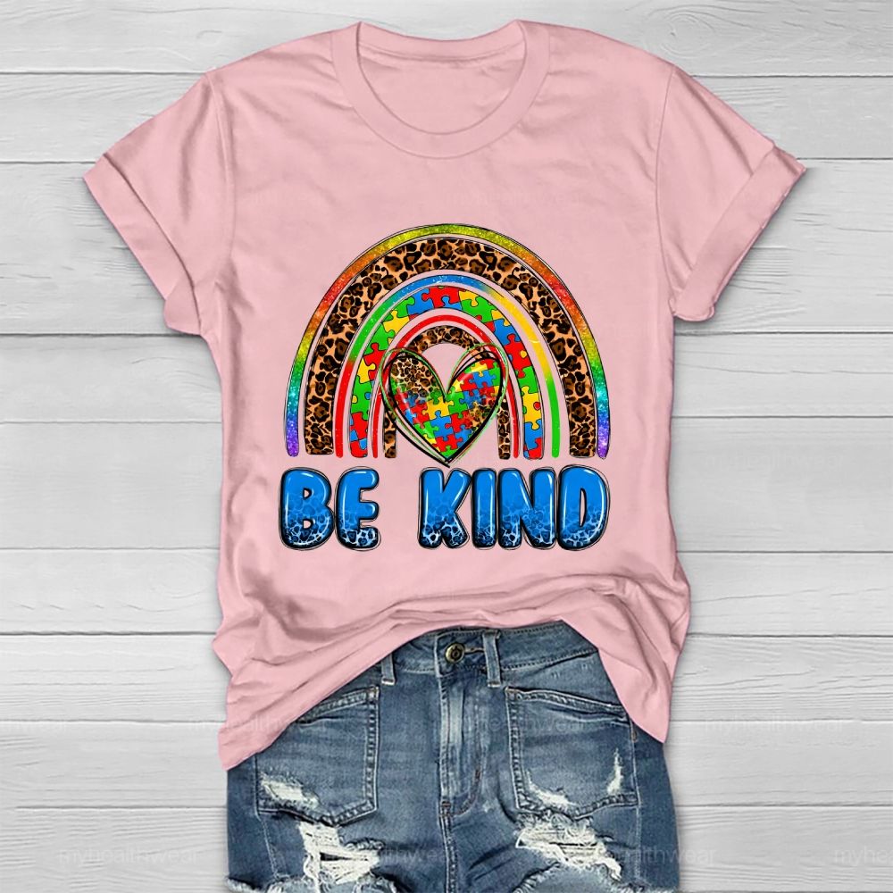 Be Kind Puzzle Rainbow Healthwear T-shirt