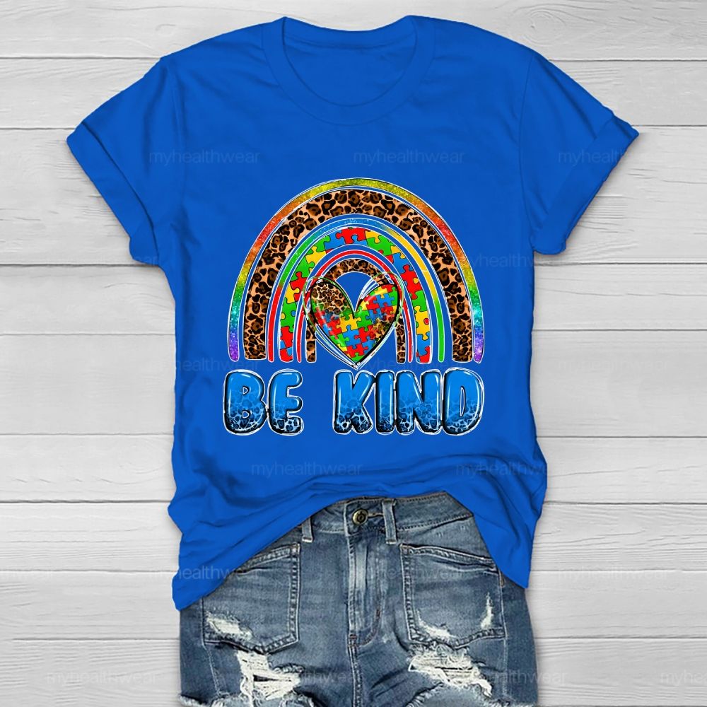 Be Kind Puzzle Rainbow Healthwear T-shirt