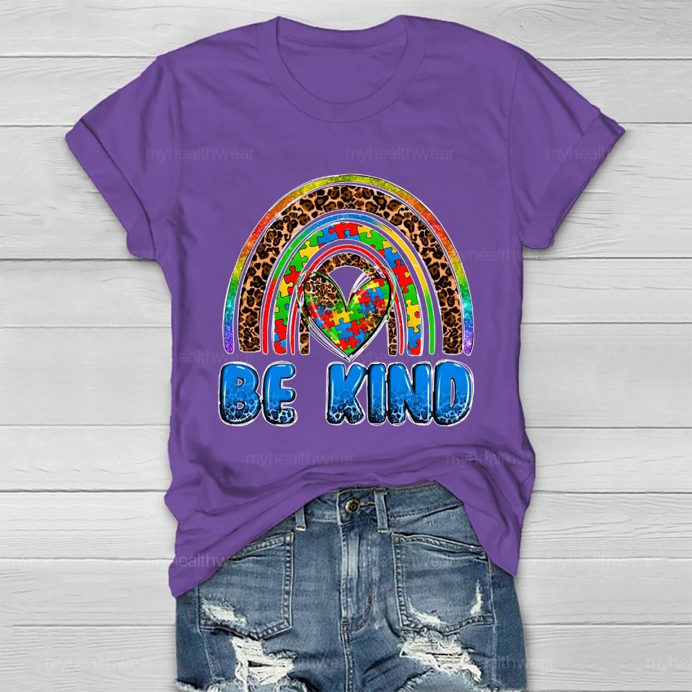 Be Kind Puzzle Rainbow Healthwear T-shirt