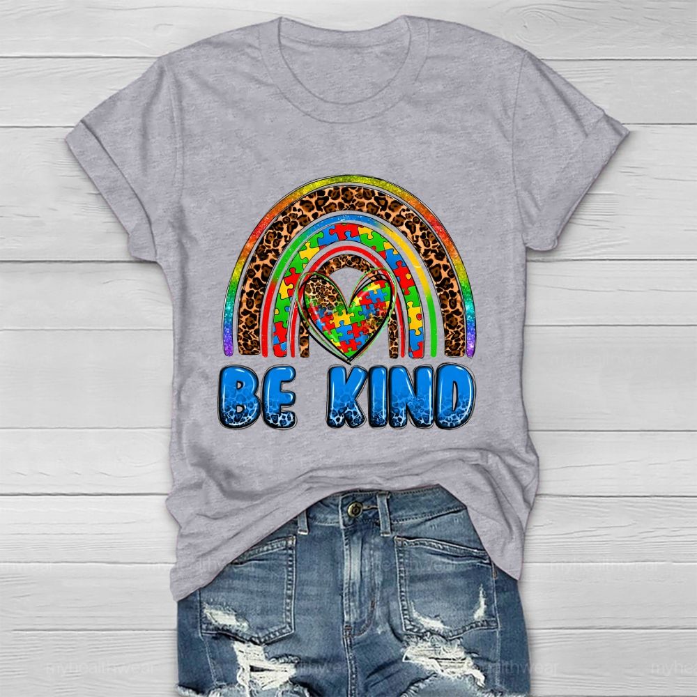Be Kind Puzzle Rainbow Healthwear T-shirt
