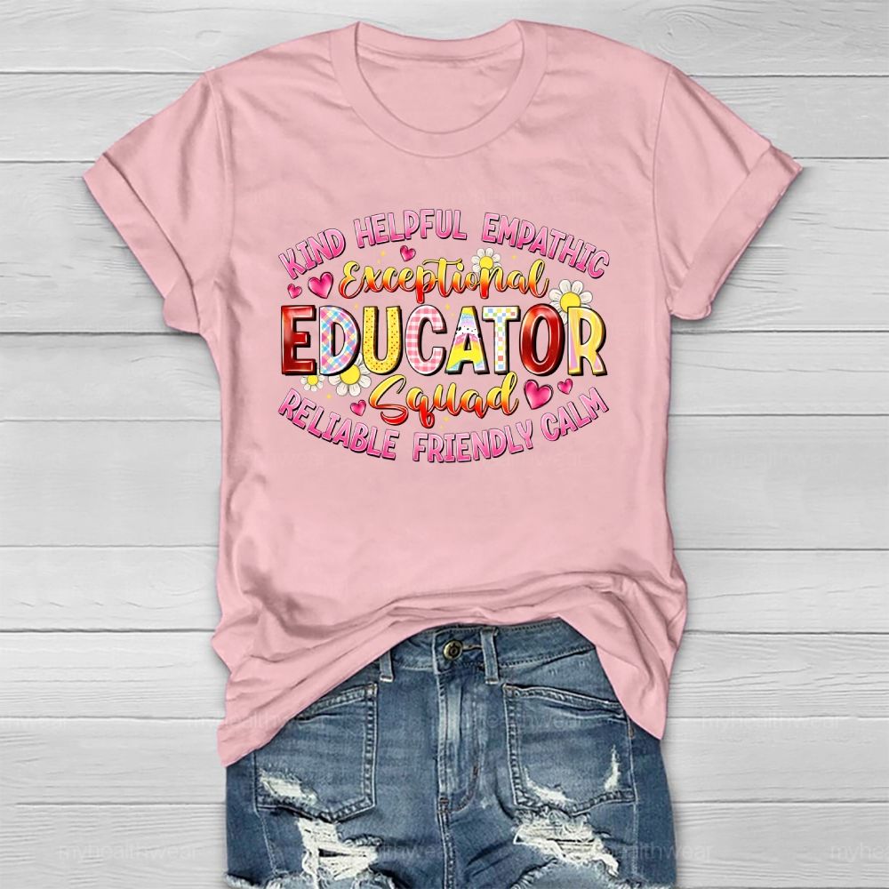 Kind Helpful Empathetic Exceptional Education Squad Healthwear T-shirt