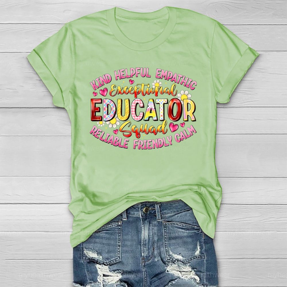 Kind Helpful Empathetic Exceptional Education Squad Healthwear T-shirt