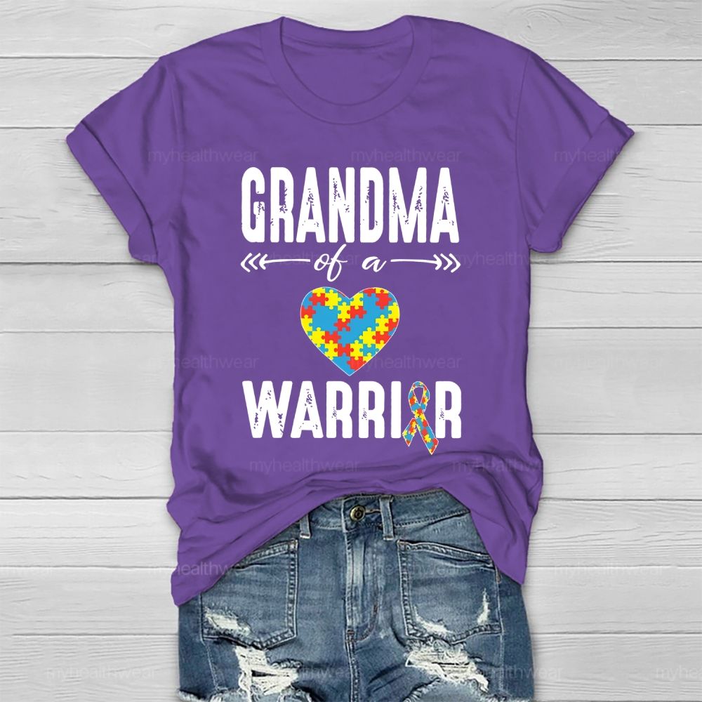 Personalized  Grandma Of A Warrior Healthwear T-shirt