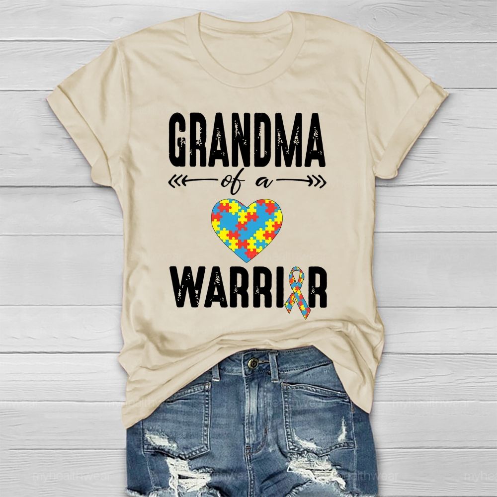 Personalized  Grandma Of A Warrior Healthwear T-shirt