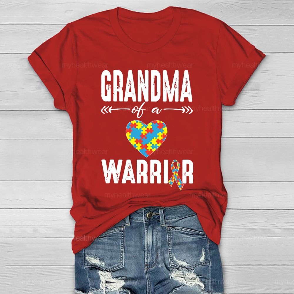 Personalized  Grandma Of A Warrior Healthwear T-shirt