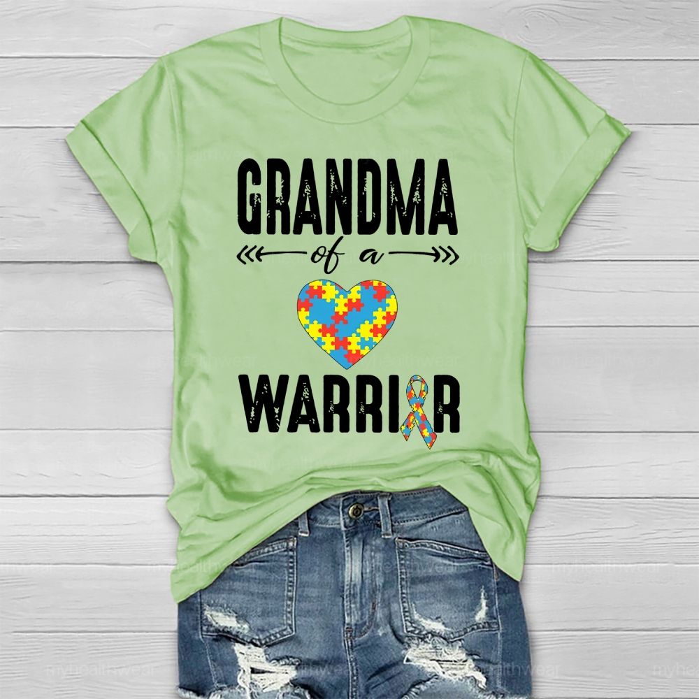Personalized  Grandma Of A Warrior Healthwear T-shirt