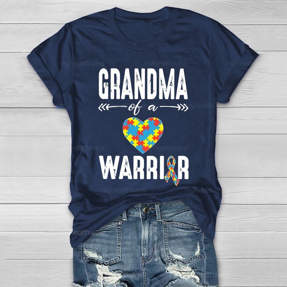 Personalized  Grandma Of A Warrior Healthwear T-shirt