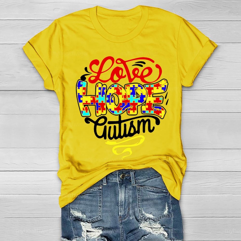 Love Hope  Autism Healthwear T-shirt
