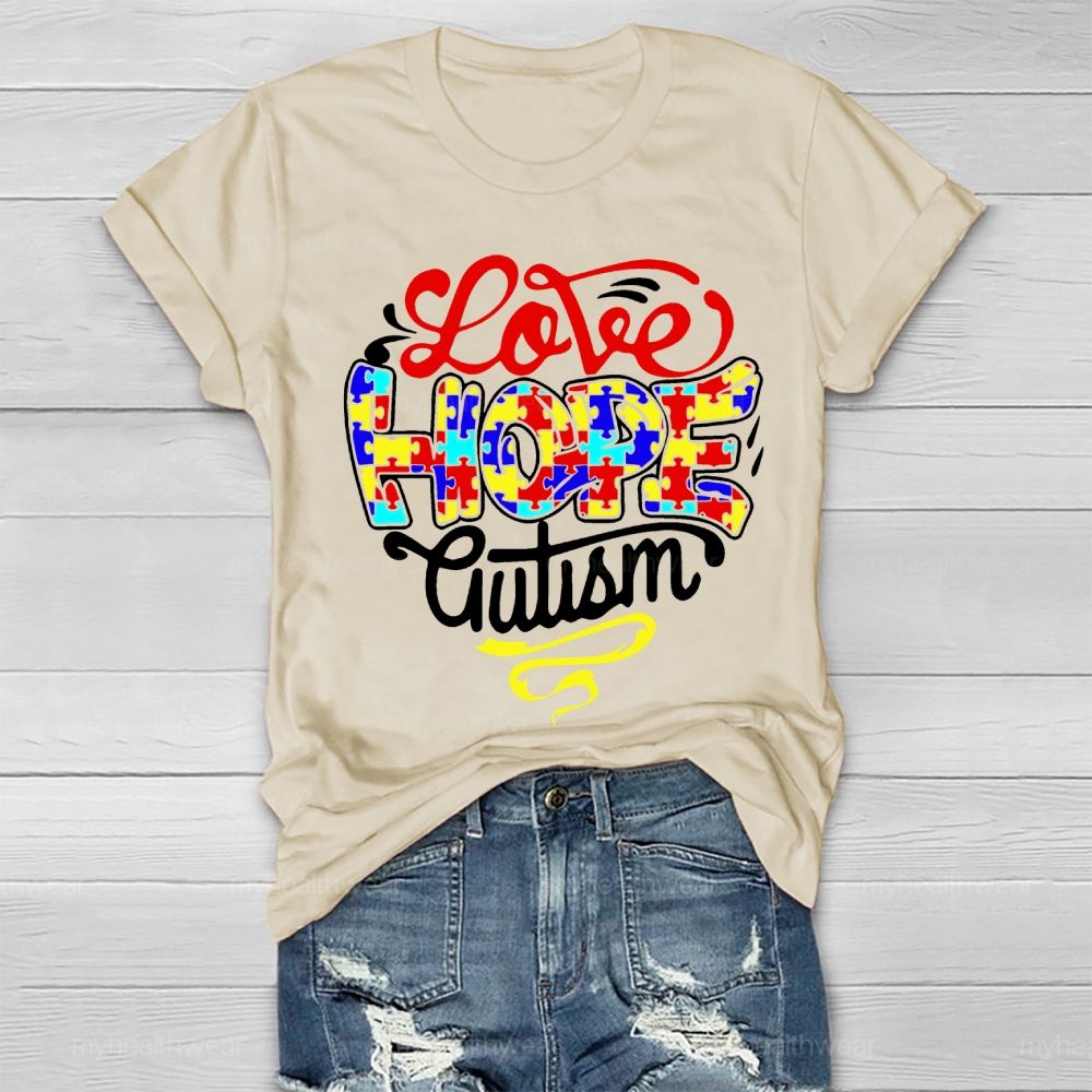 Love Hope  Autism Healthwear T-shirt