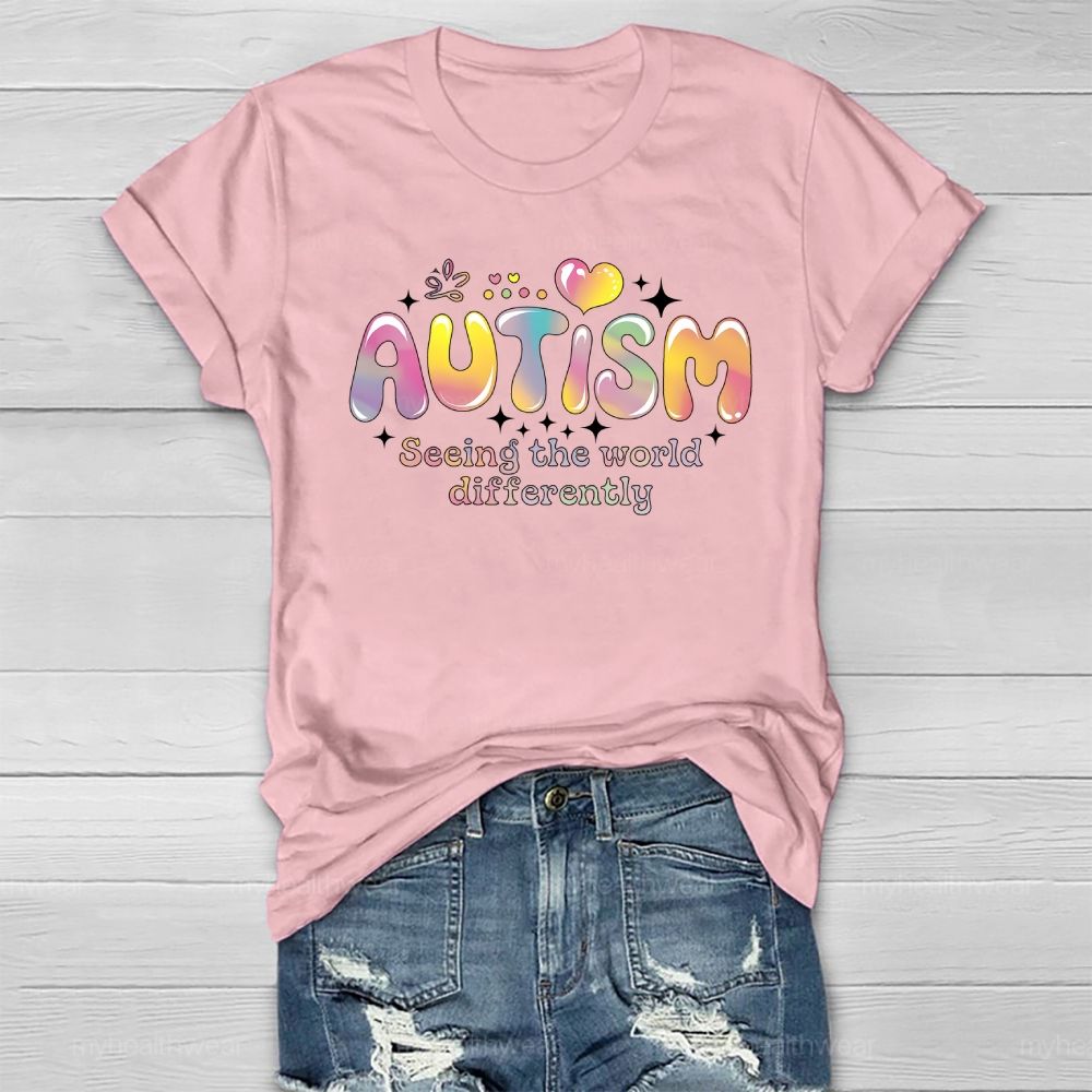 Autism Seeing The World Differently  Healthwear T-shirt