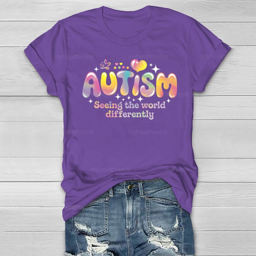 Autism Seeing The World Differently  Healthwear T-shirt