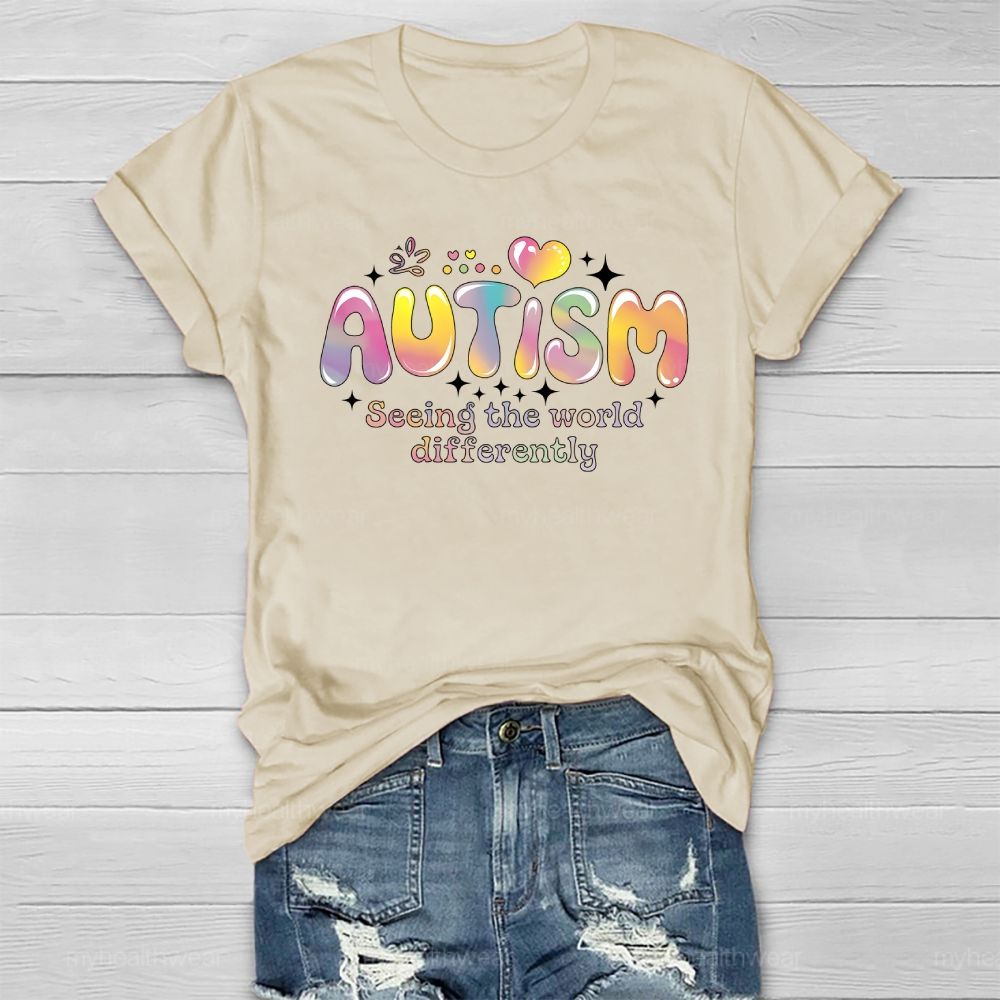 Autism Seeing The World Differently  Healthwear T-shirt