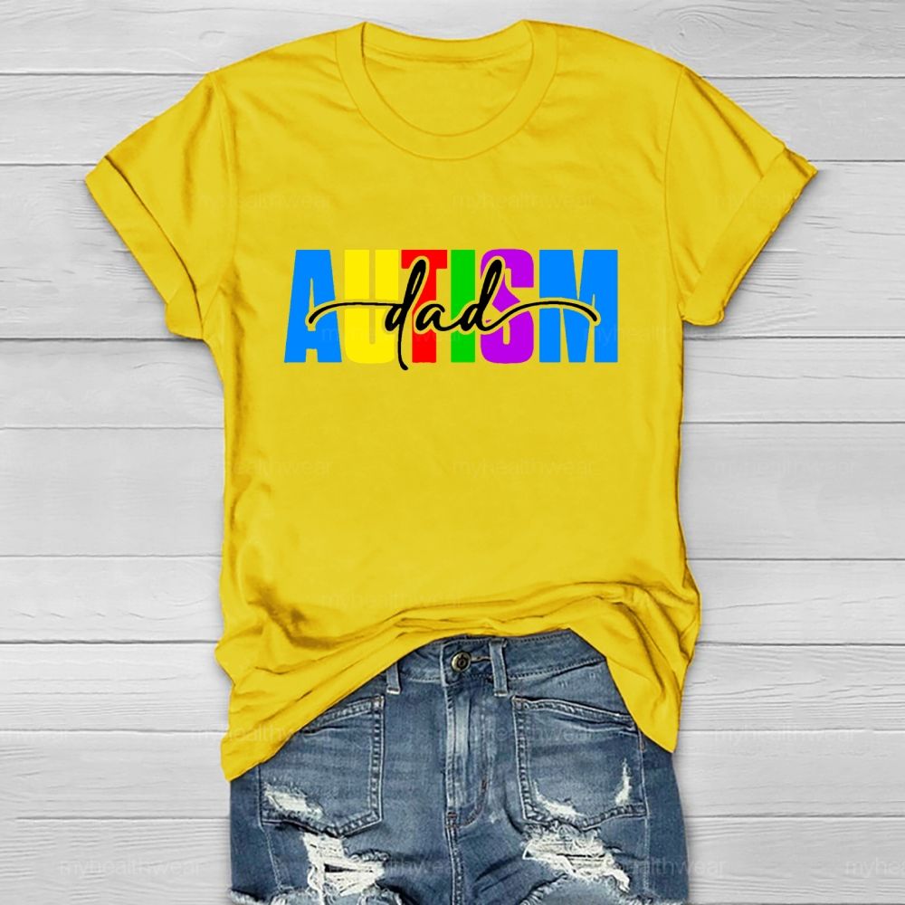 Personalized Autism Dad Healthwear T-shirt