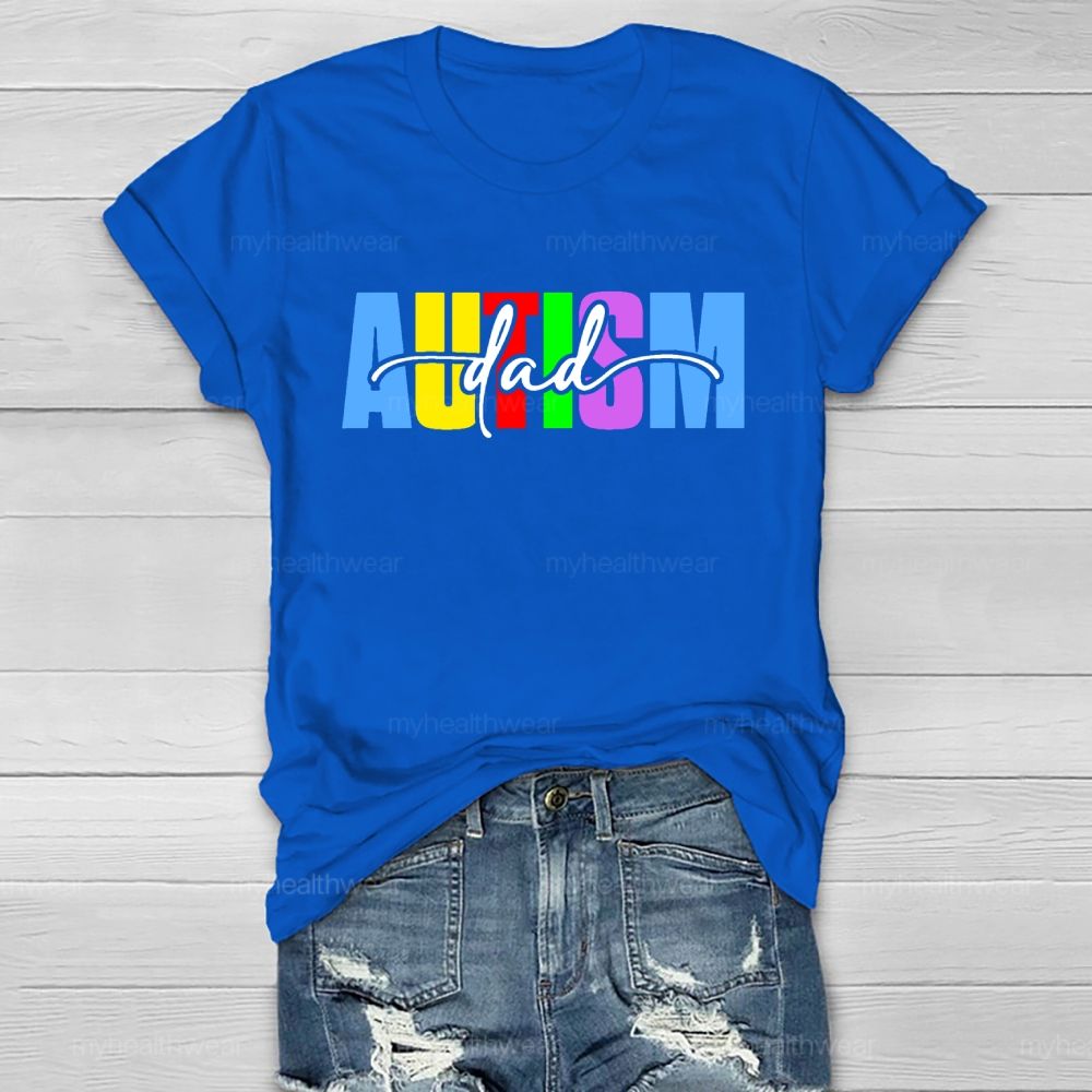 Personalized Autism Dad Healthwear T-shirt