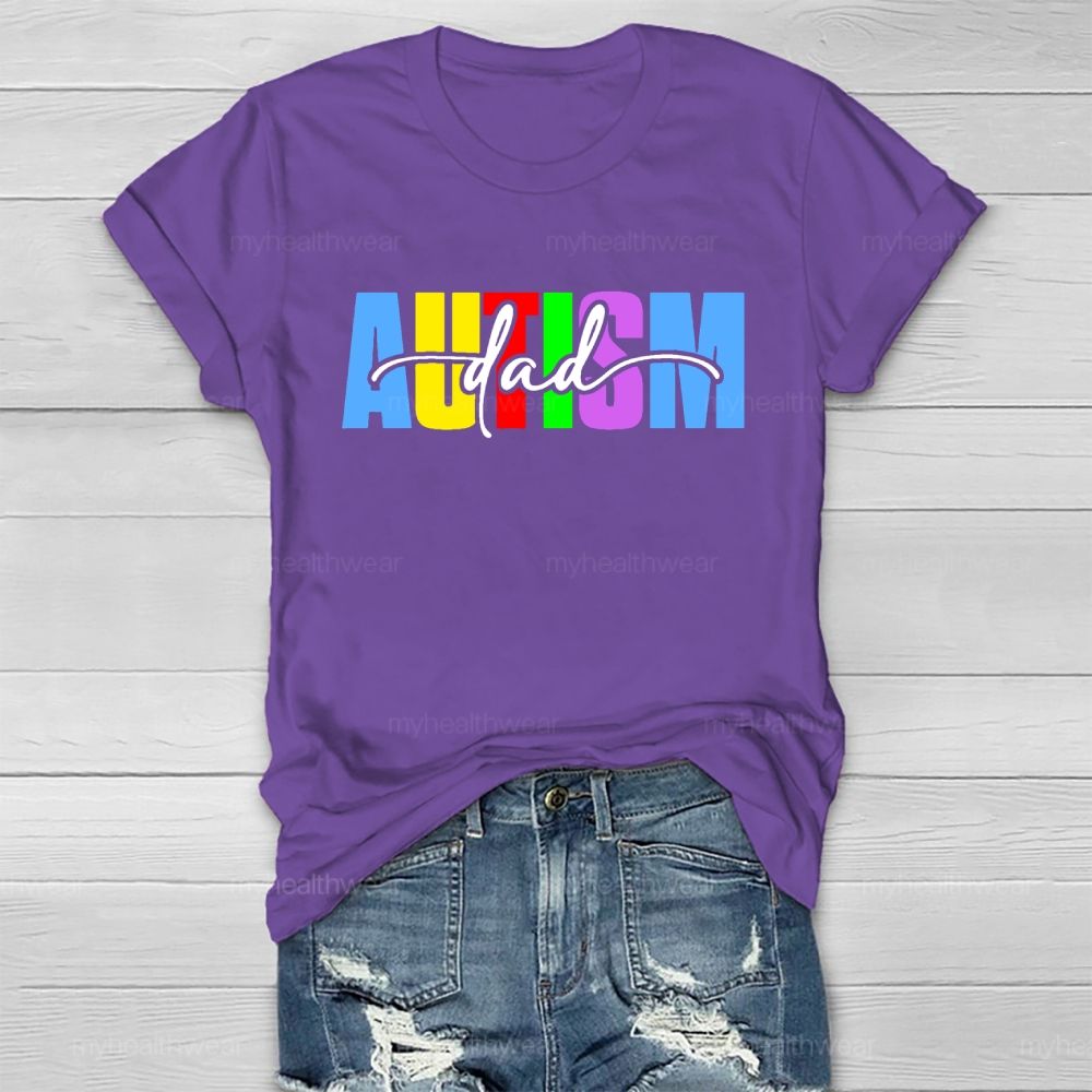 Personalized Autism Dad Healthwear T-shirt