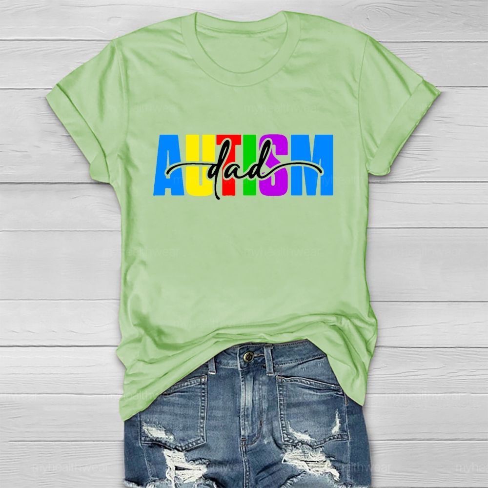 Personalized Autism Dad Healthwear T-shirt
