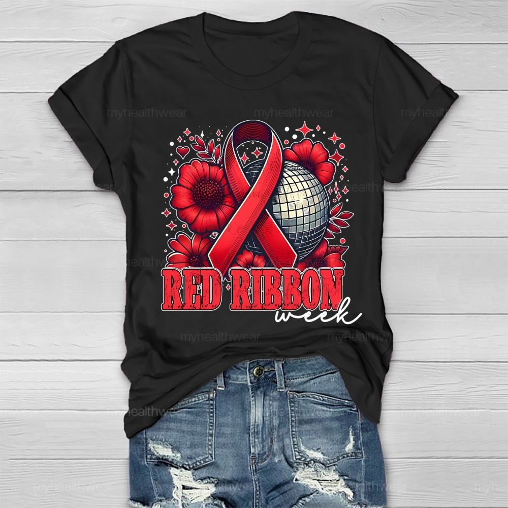 Red Ribbon Week Healthwear T-shirt