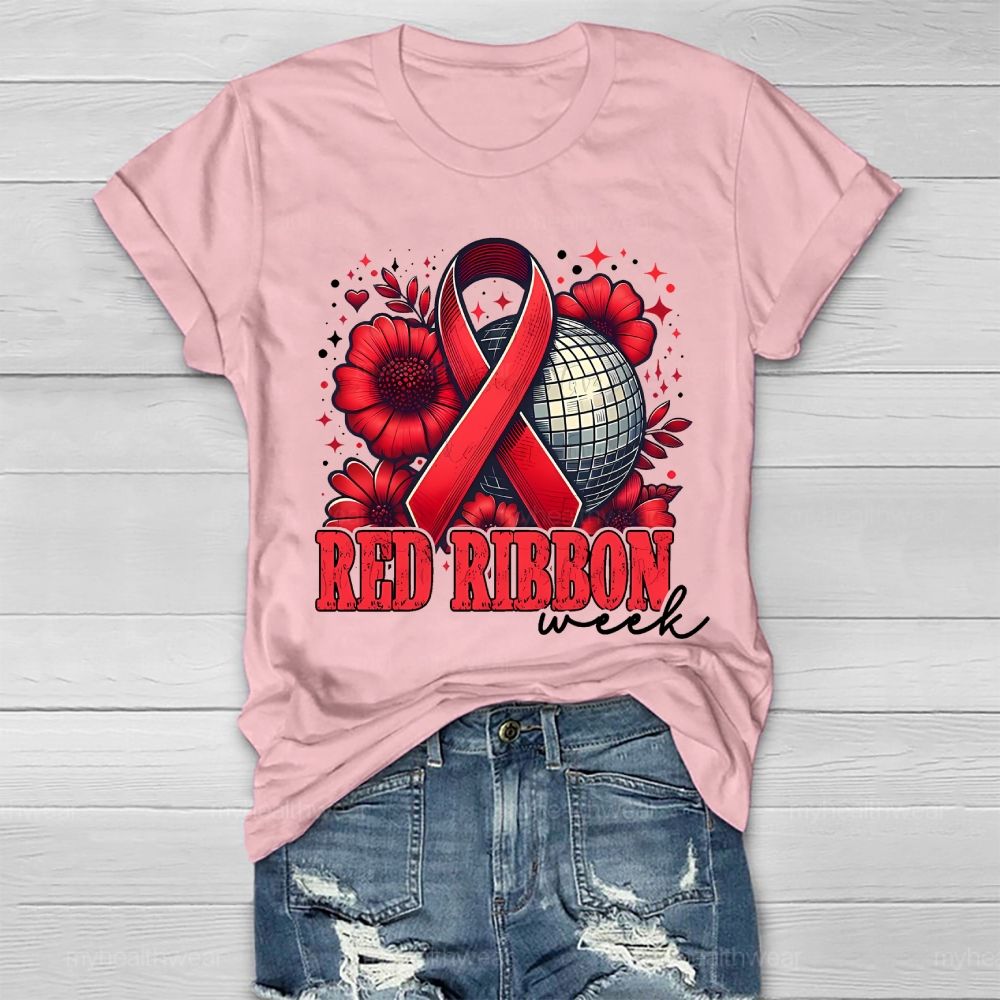 Red Ribbon Week Healthwear T-shirt