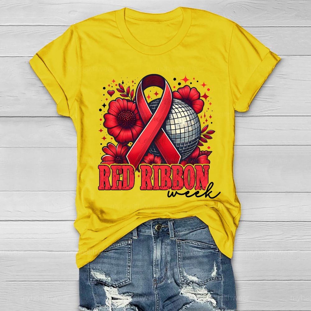 Red Ribbon Week Healthwear T-shirt