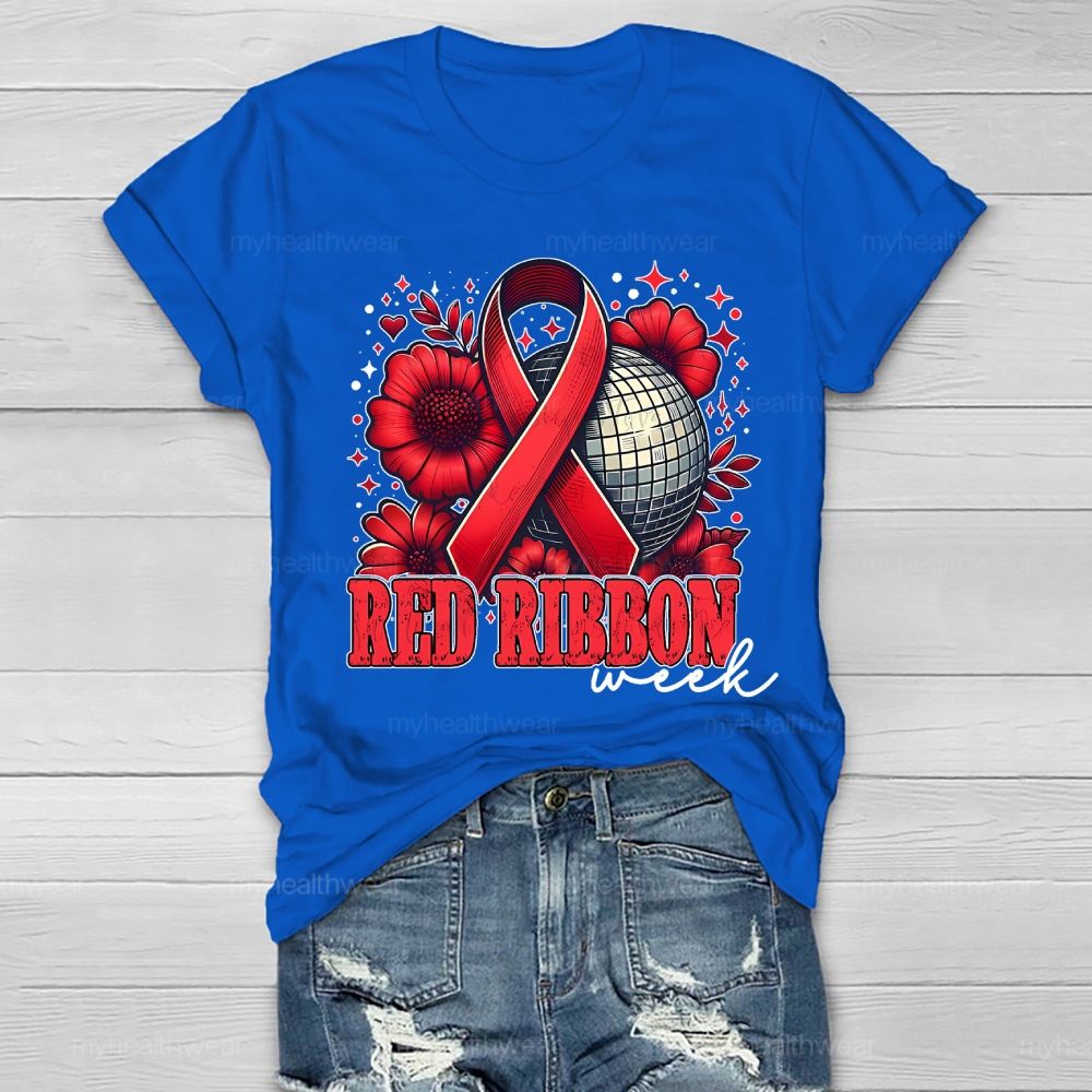 Red Ribbon Week Healthwear T-shirt