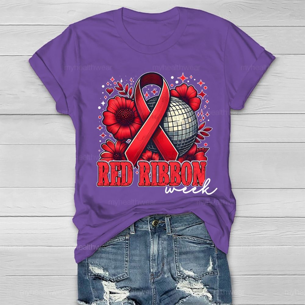 Red Ribbon Week Healthwear T-shirt