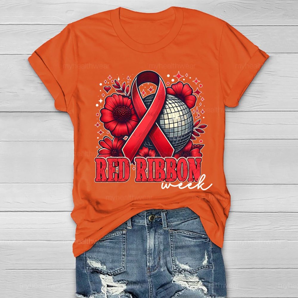 Red Ribbon Week Healthwear T-shirt
