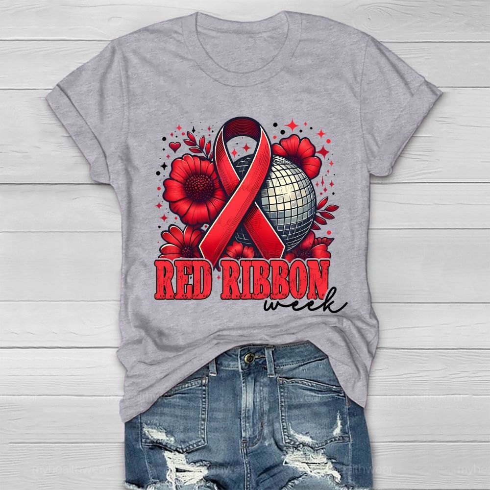 Red Ribbon Week Healthwear T-shirt