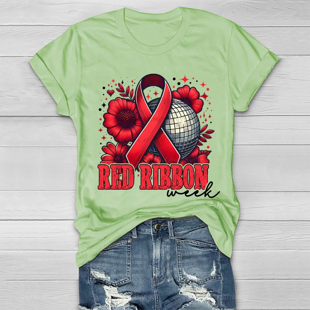 Red Ribbon Week Healthwear T-shirt