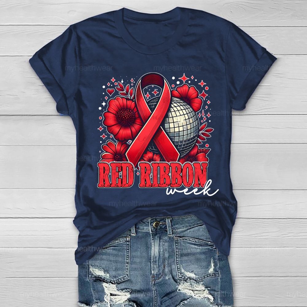 Red Ribbon Week Healthwear T-shirt