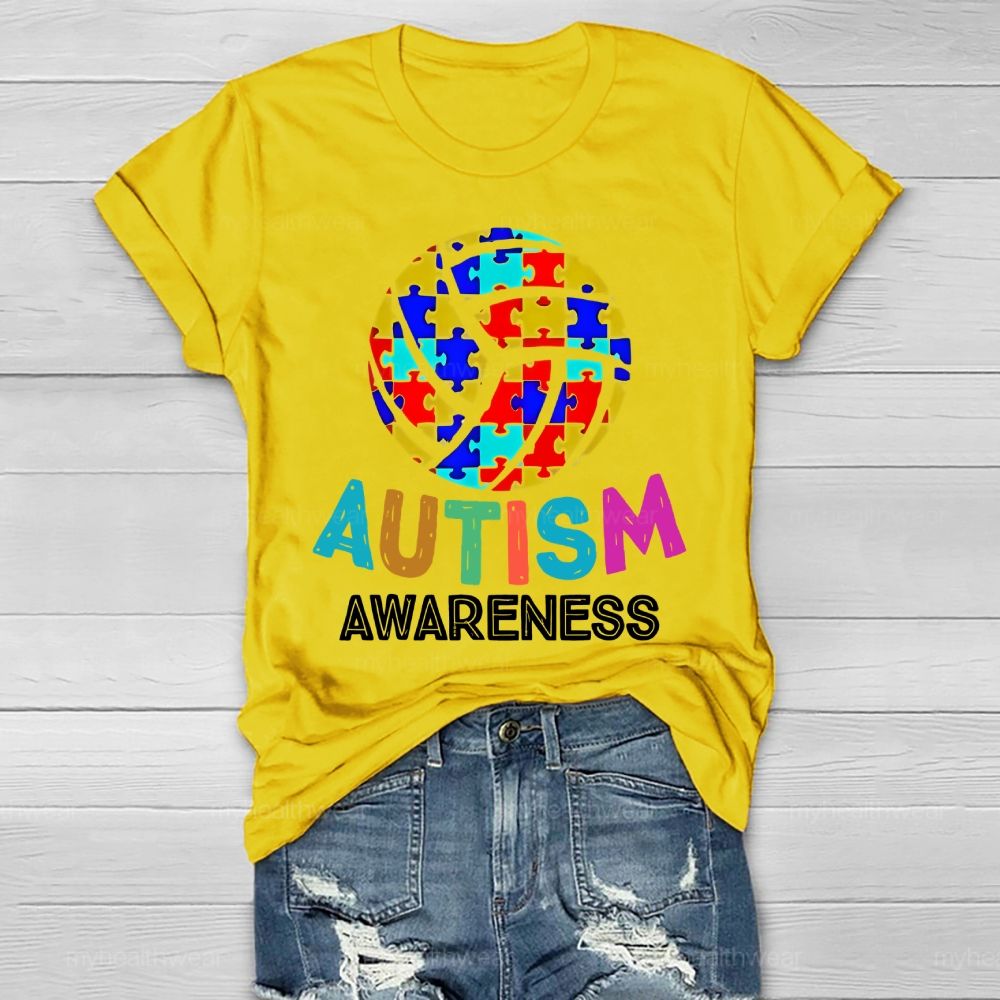 Autism Awareness Puzzle Ball Healthwear T-shirt