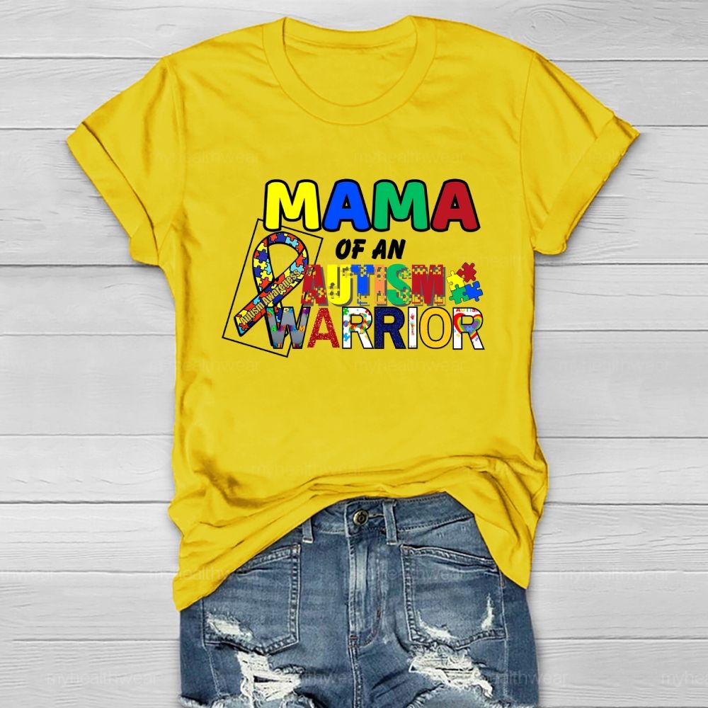 Personalized Mama Of An Autism Warrior Healthwear T-shirt