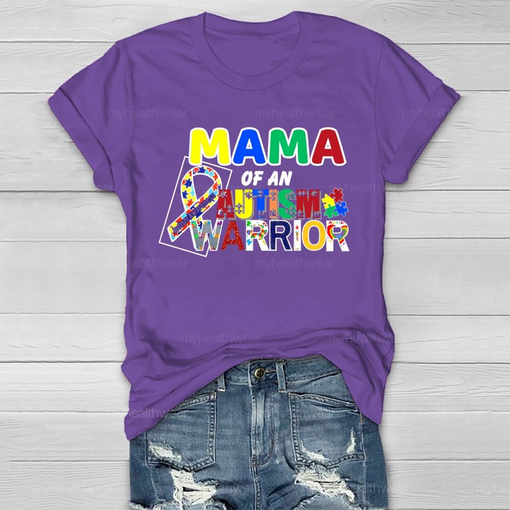 Personalized Mama Of An Autism Warrior Healthwear T-shirt