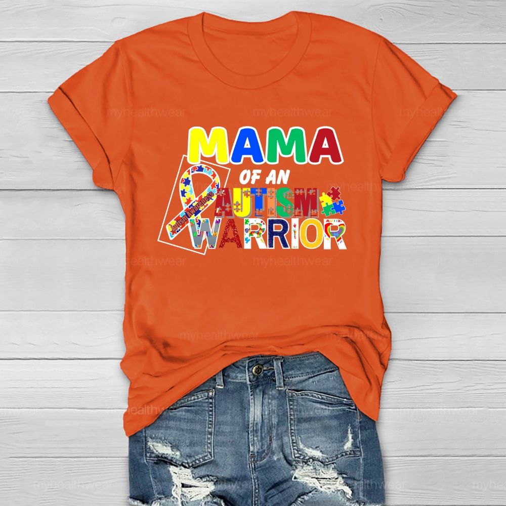 Personalized Mama Of An Autism Warrior Healthwear T-shirt