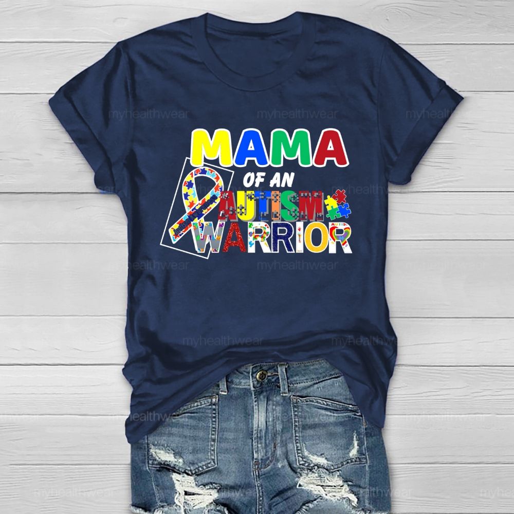 Personalized Mama Of An Autism Warrior Healthwear T-shirt