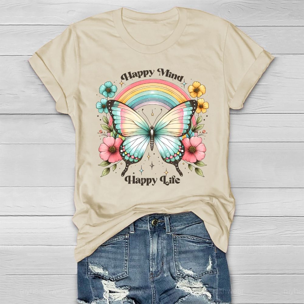 Happy Mind Happy Life Healthwear T-shirt