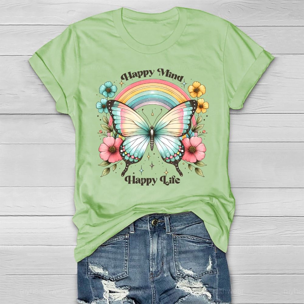 Happy Mind Happy Life Healthwear T-shirt