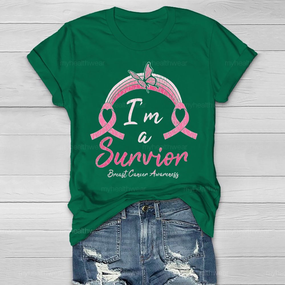 I'm A Survivor Breast Cancer Awareness Healthwear T-shirt
