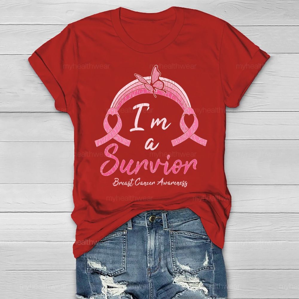 I'm A Survivor Breast Cancer Awareness Healthwear T-shirt