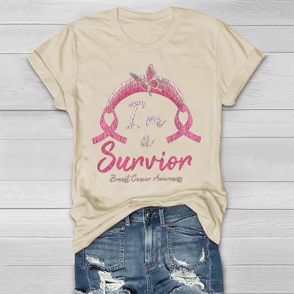 I'm A Survivor Breast Cancer Awareness Healthwear T-shirt
