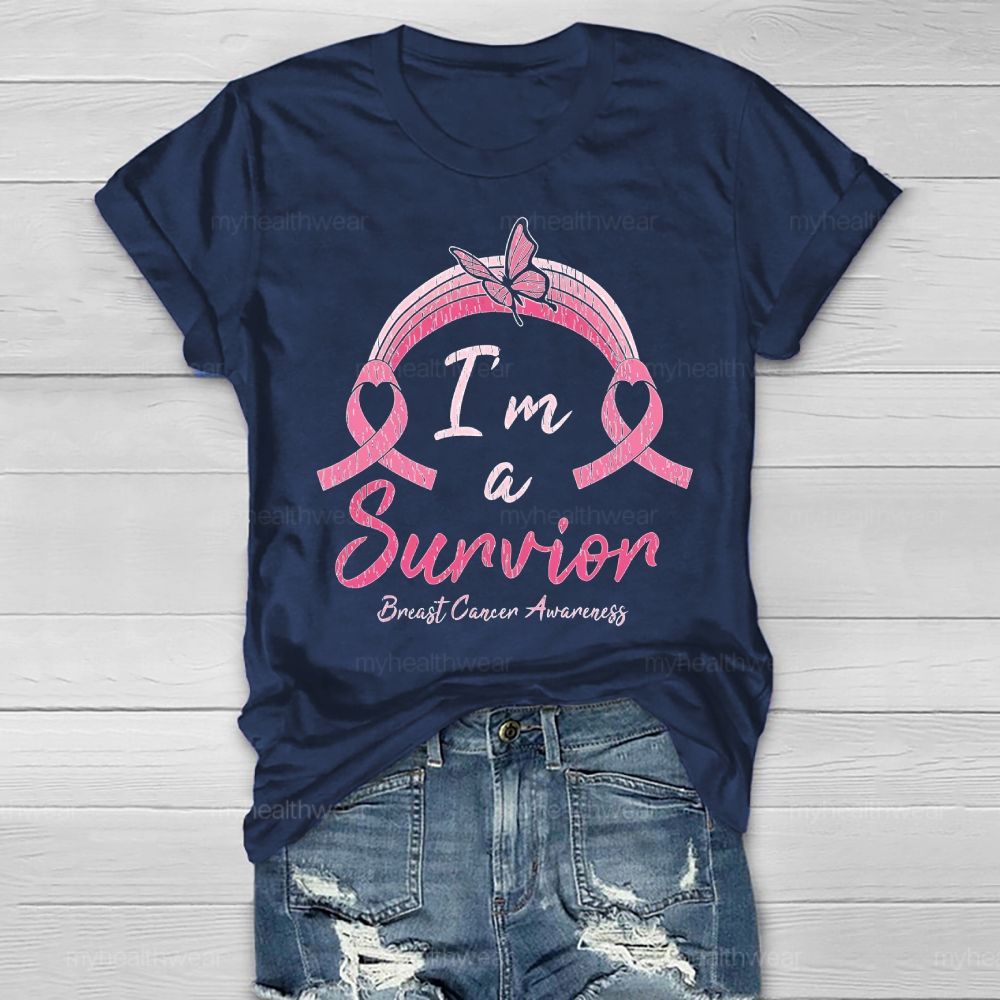 I'm A Survivor Breast Cancer Awareness Healthwear T-shirt