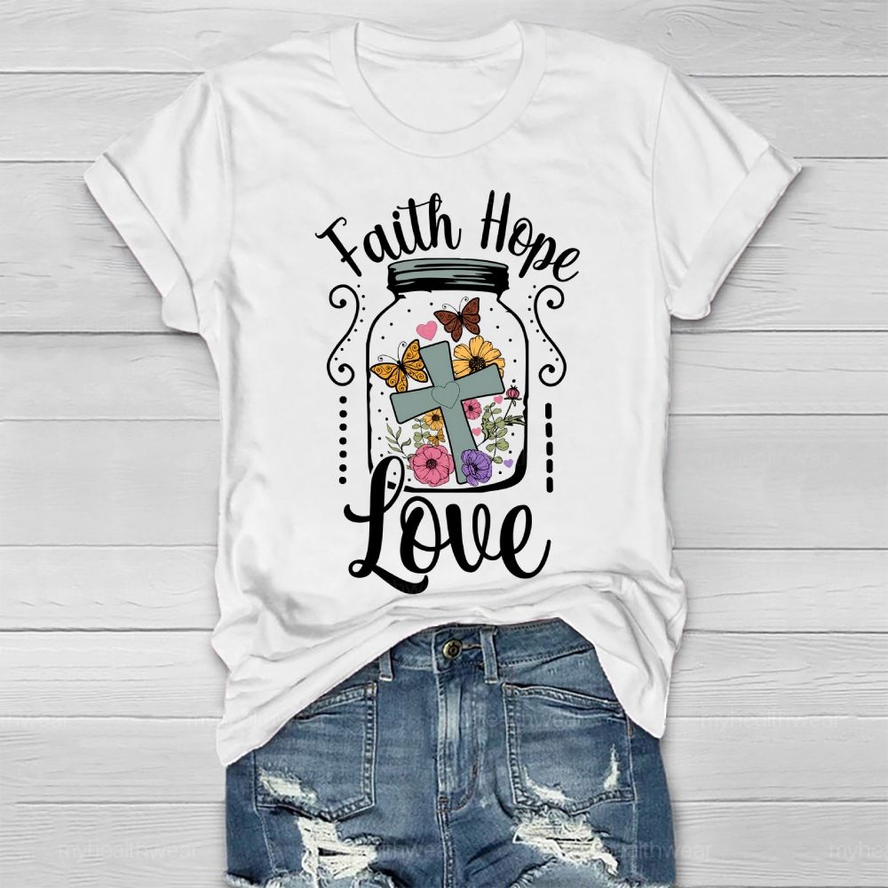 Faith Hope Love Cross Healthwear T-shirt