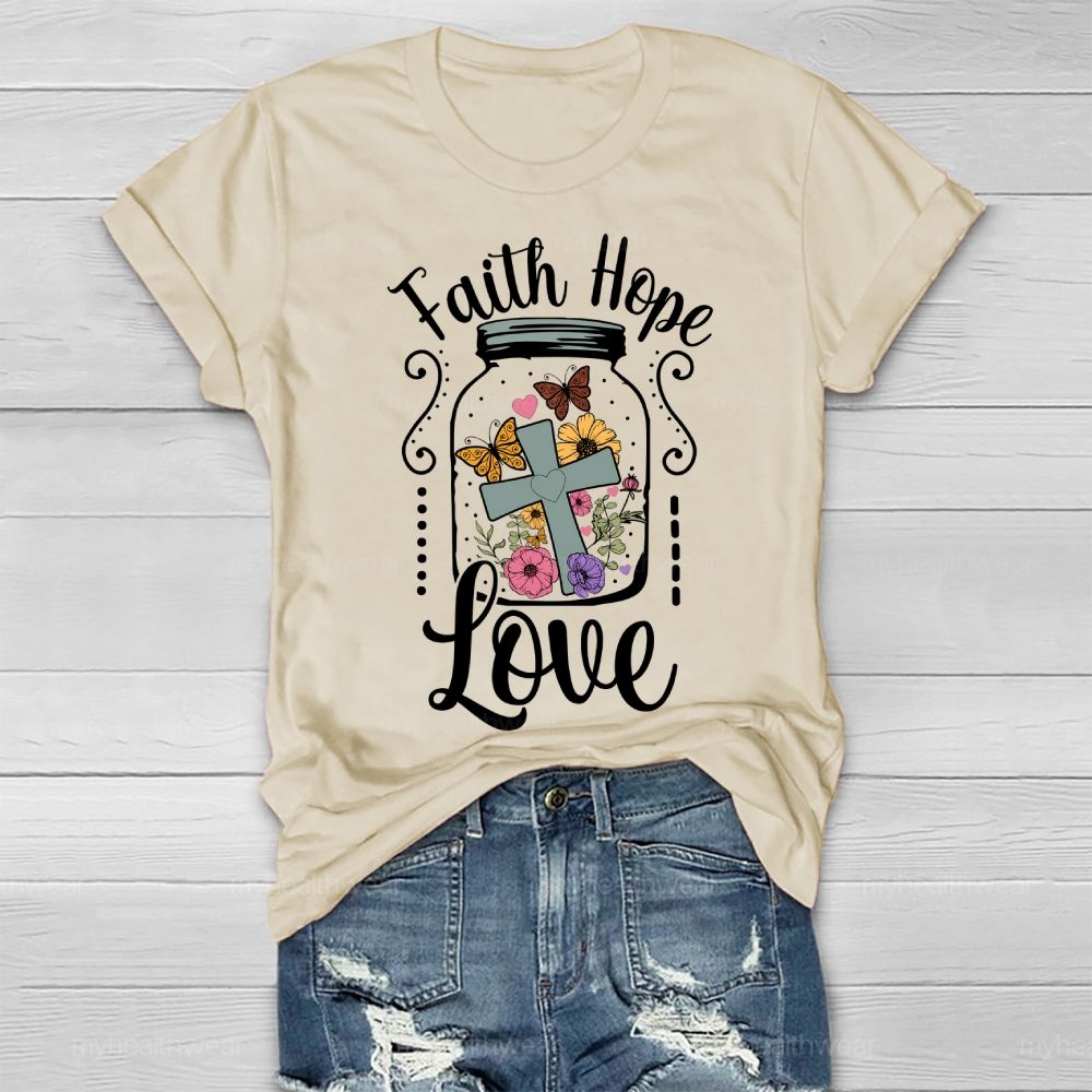 Faith Hope Love Cross Healthwear T-shirt