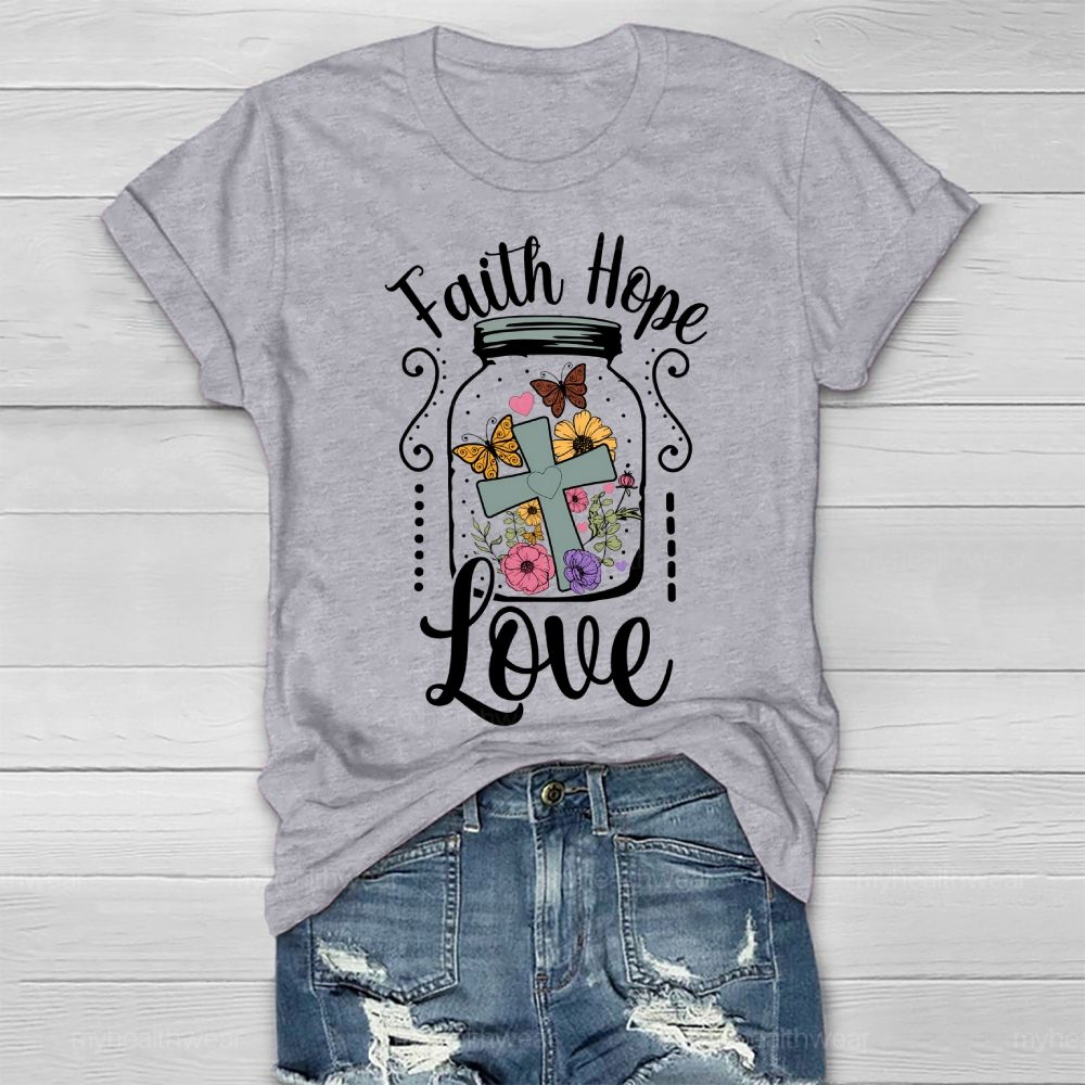 Faith Hope Love Cross Healthwear T-shirt