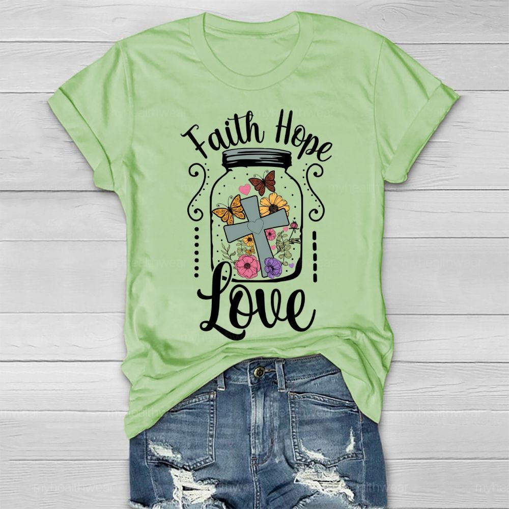 Faith Hope Love Cross Healthwear T-shirt