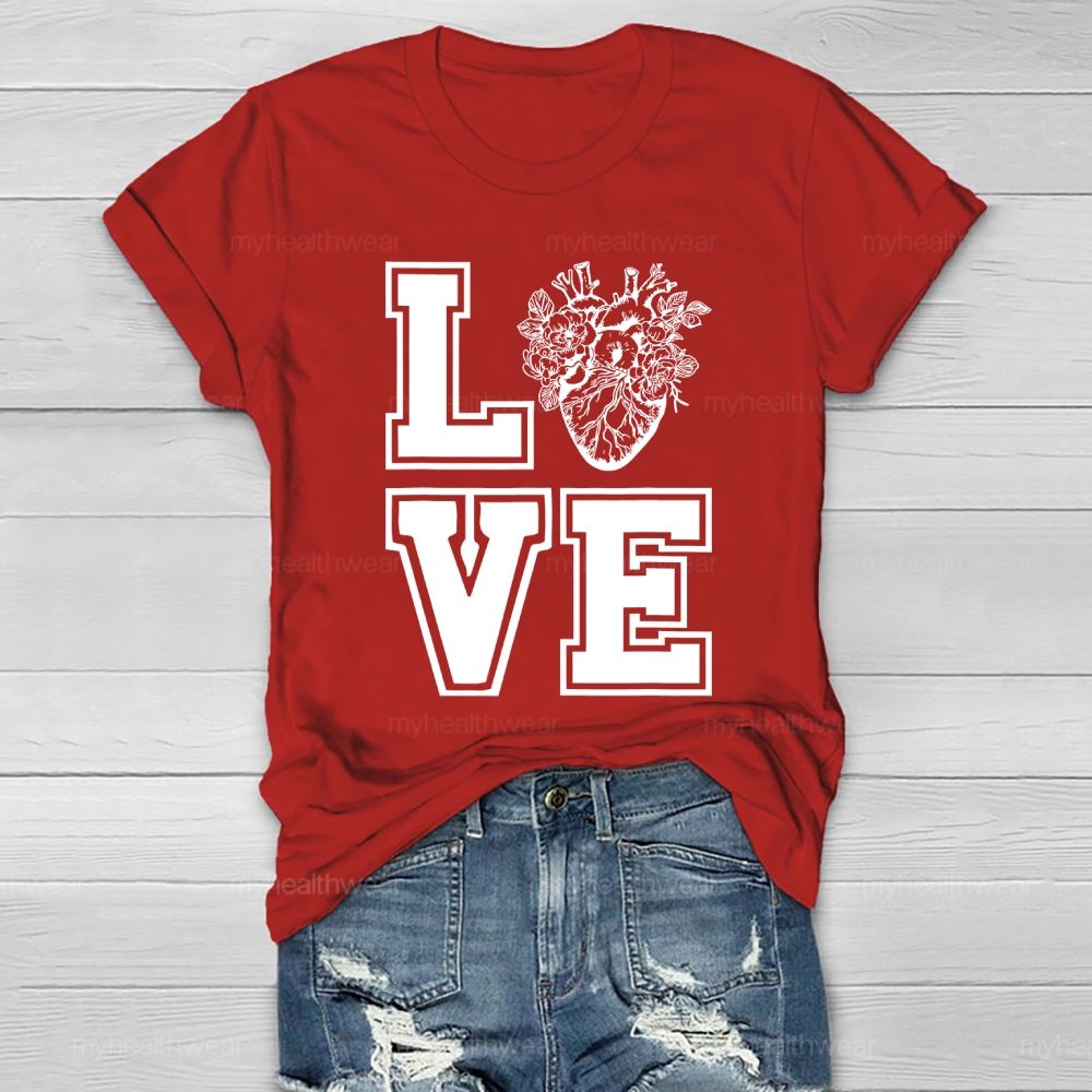 Love Heart  Healthwear T-shirt