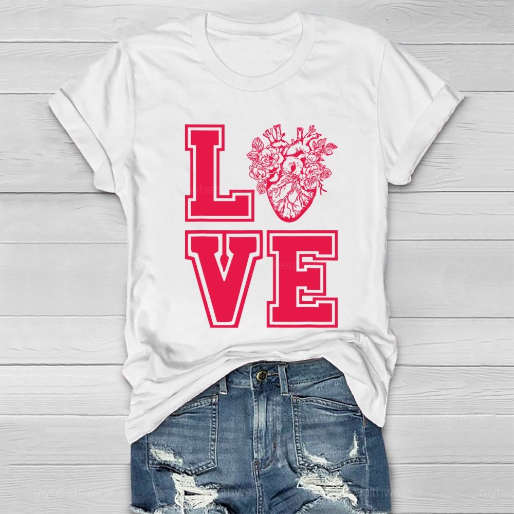 Love Heart  Healthwear T-shirt