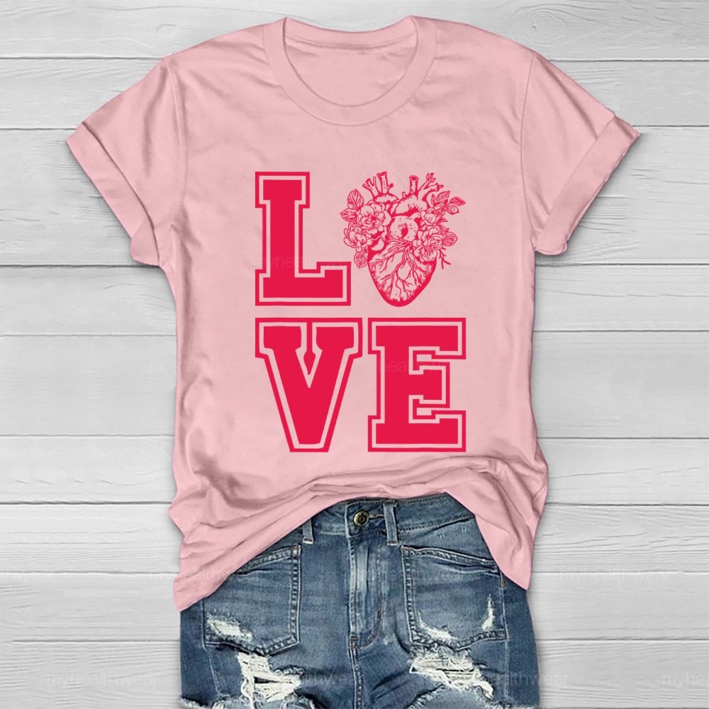 Love Heart  Healthwear T-shirt