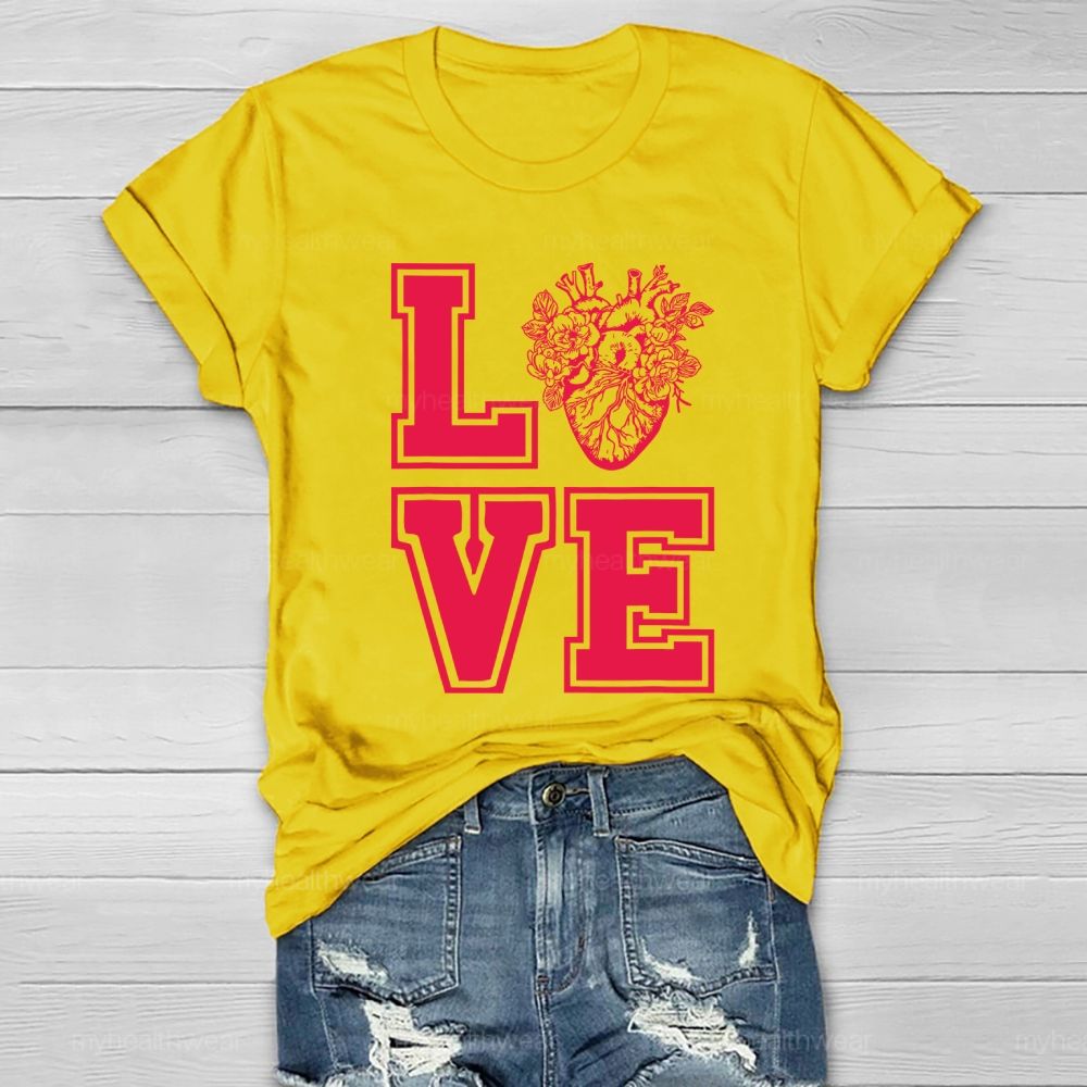 Love Heart  Healthwear T-shirt