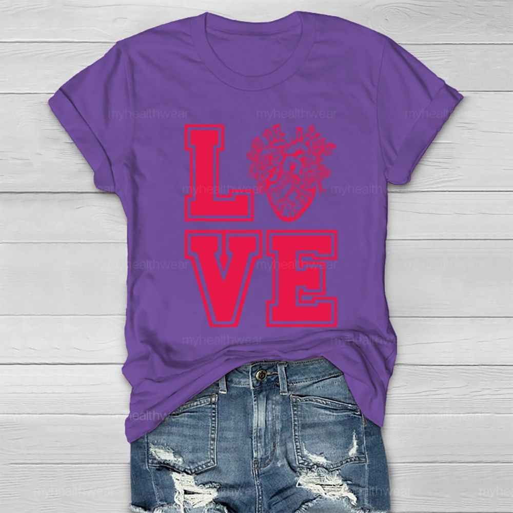 Love Heart  Healthwear T-shirt